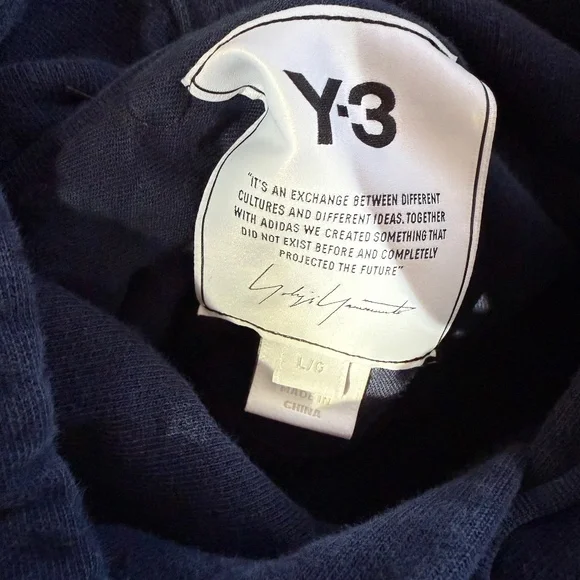 Y-3 Men's Navy Hoodie - Picture 4 of 6